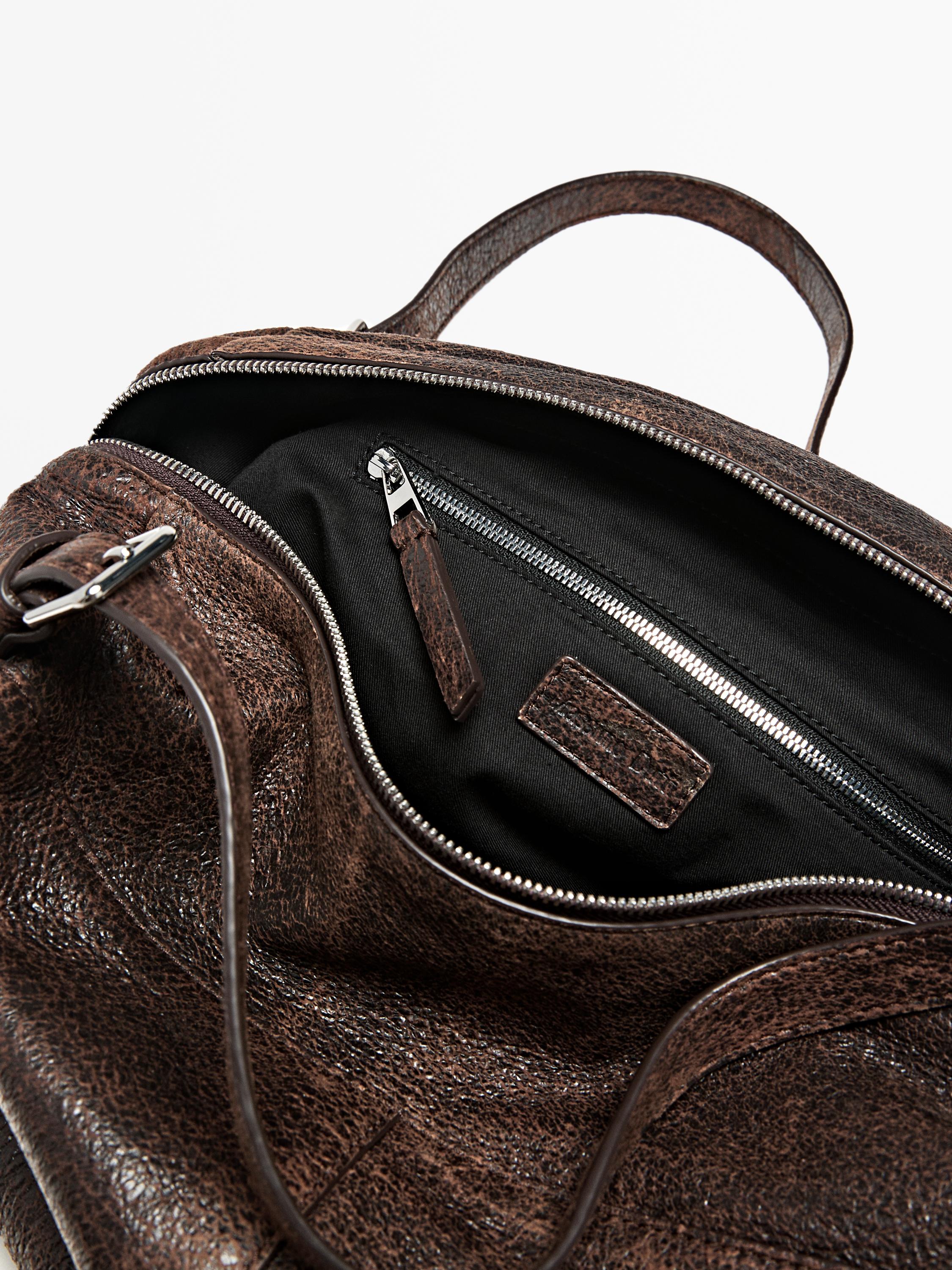 Nappa leather satchel bag